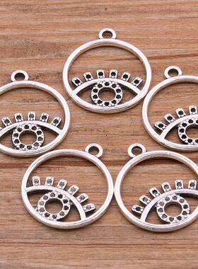 10Pcs 9 Styles Metal Zinc Alloy Mix Sizes Round Triangle Sta