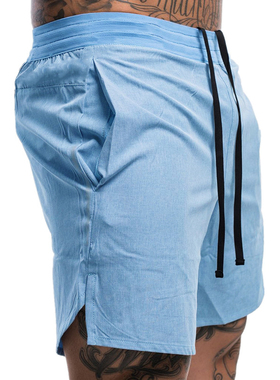 New Men Fitness Bodybuilding Shorts Man Summer Gyms Workout