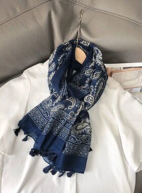New Striped Floral Printing Scarves Long Soft Wrap Women Sha