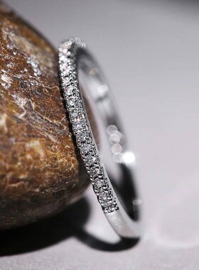 Huitan New Minimalist Thin Rings for Women Wedding Brilliant