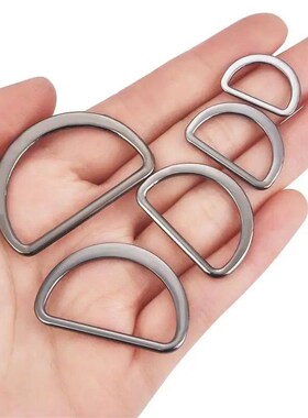 10pcs D-Shaped Buckle D Ring Connection Alloy Metal Silver G