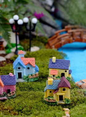 Mini Castle Small House Fairy Garden Miniatures Terrarium Fi