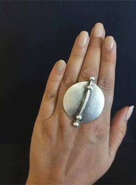 Elegant Abstract Retro Oval Ring Bohemian Fashion Open Ring