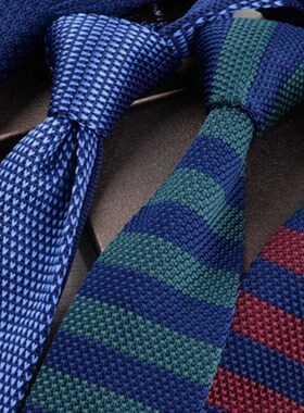 British Style Casual Mens Stripe Retro Knitted Neck Ties Fo