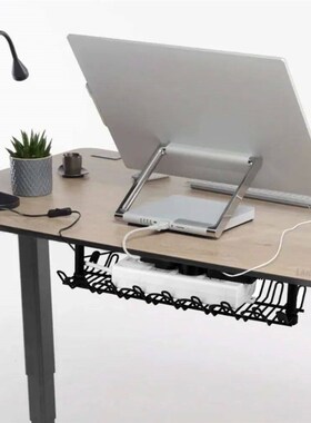 Desk Cable Management Tray Under Table Socket Hang Holder Po