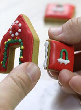 3Pcs 3D Mini House Scenery Christmas Cookie Cutter Set Cooki