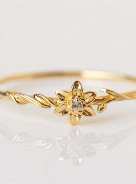 Retro Open Adjustable December Birthstone Ring with Copper I