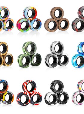 New Random Fidget Spinner Magnetic Ring Toys Set Finger Hot
