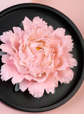 素茗《花开富贵》手工牡丹陶瓷花香薰摆件客厅书房办公室车载装饰