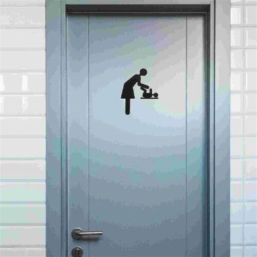 Diaper Changing Sign Public Toilet Restroom Door for - 图3