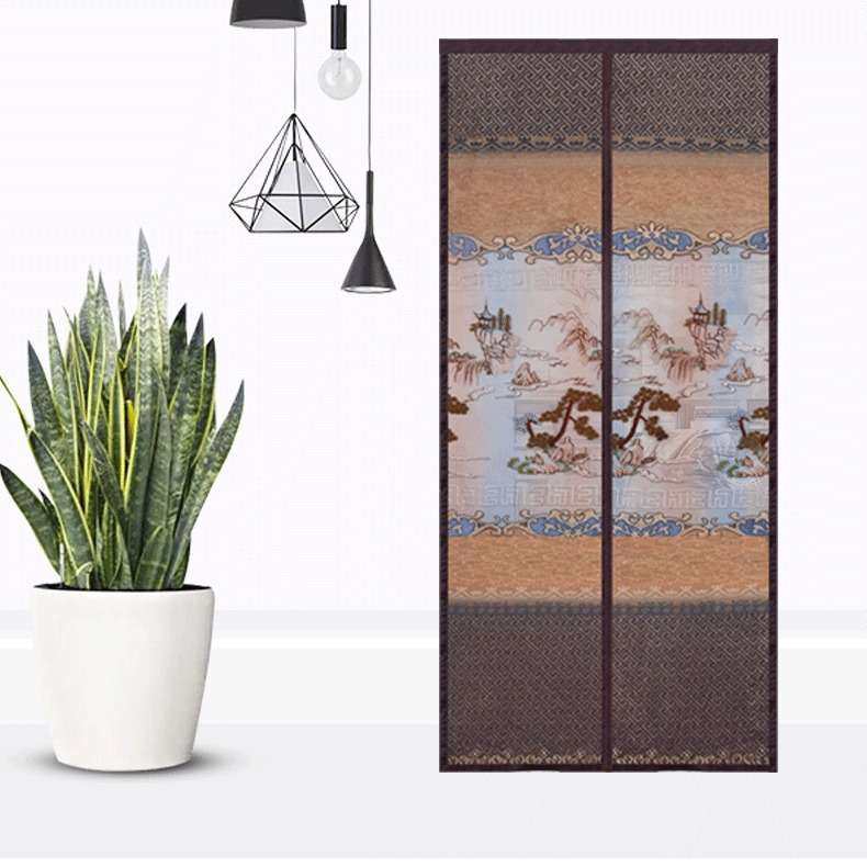 纱门帘防蚊魔术贴磁性加密免打孔仙气雪尼尔玄关家居透风新中式,淘宝优惠券,粉丝福利购,淘宝优惠卷