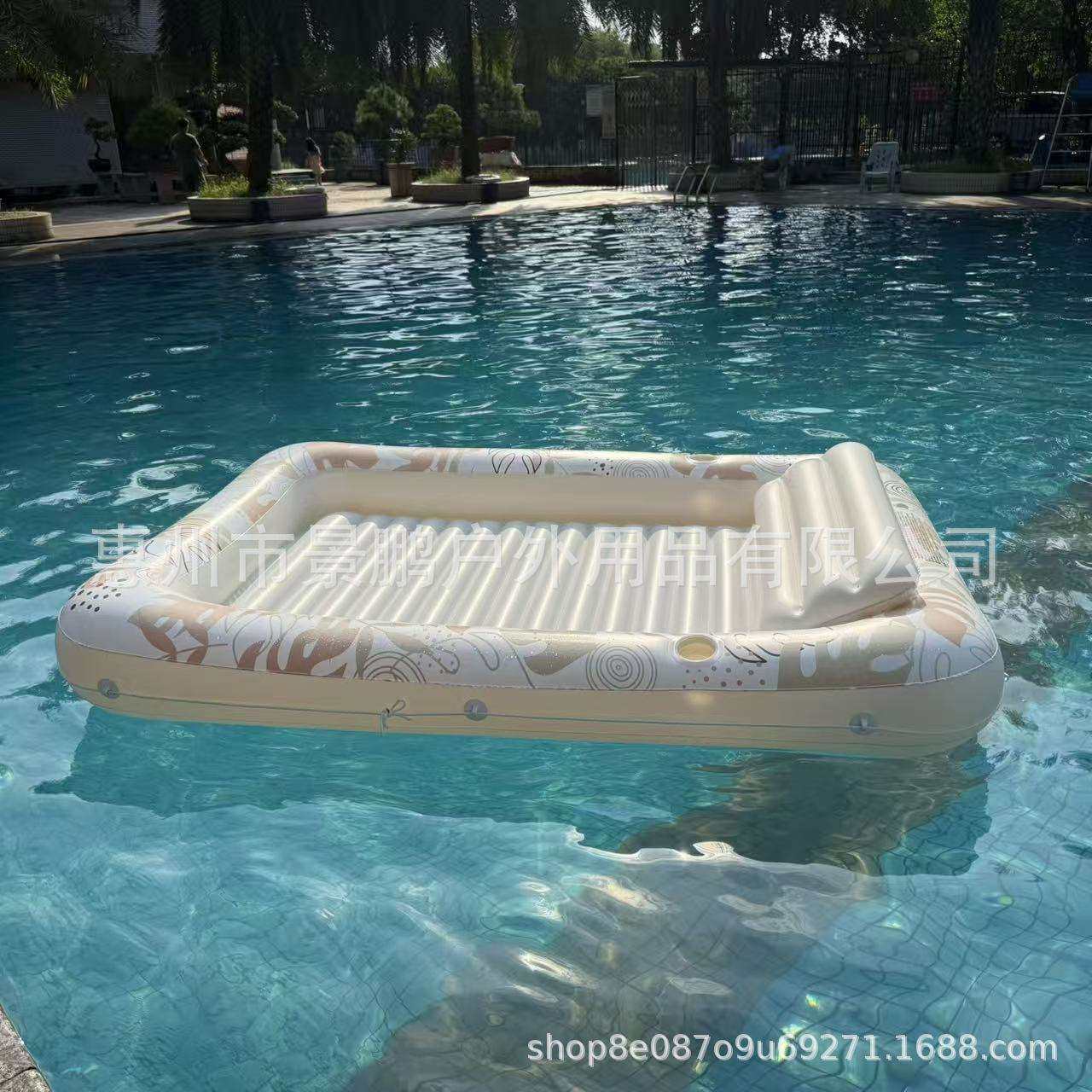 新款厂家现货PVC充气单人浮排枫叶躺椅可折叠枫叶浮床,淘宝优惠券,粉丝福利购,淘宝优惠卷