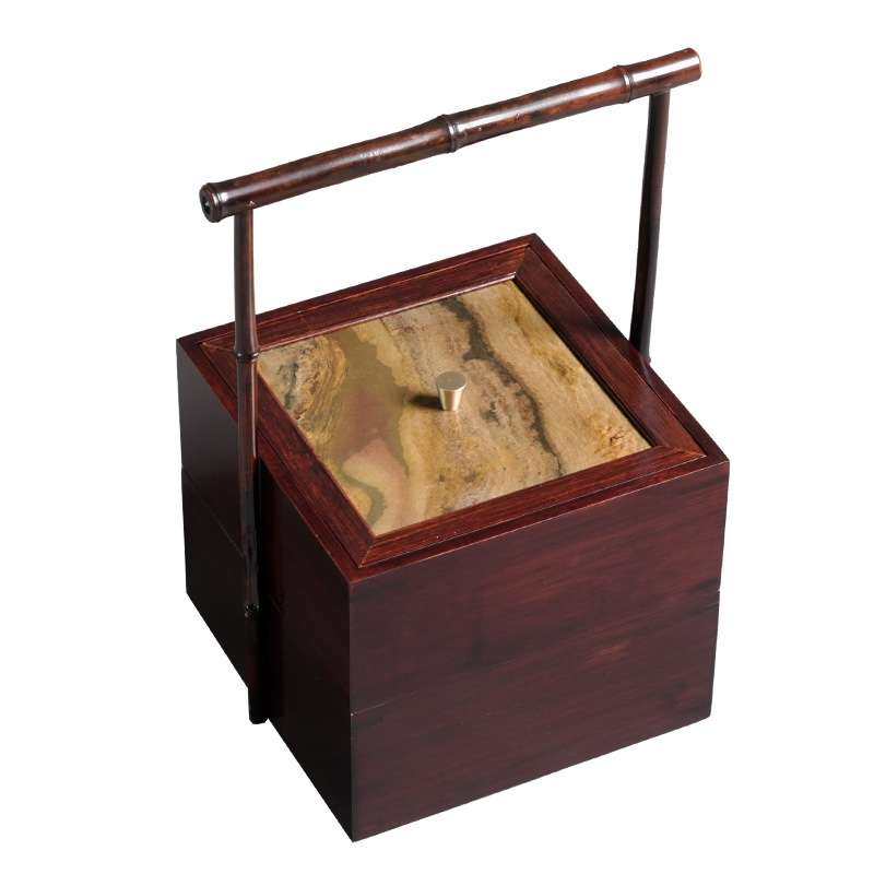 中式竹制 茶点盘食盒 手提篮糖果盒干果盒双层带盖首饰文玩收纳,淘宝优惠券,粉丝福利购,淘宝优惠卷