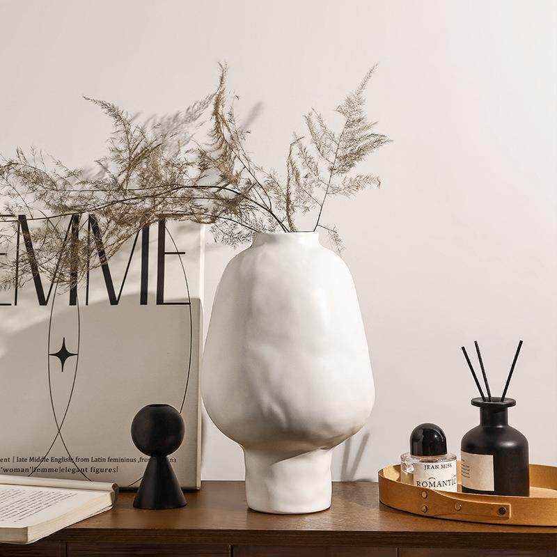 贝汉美复古陶瓷花瓶玄关精致插花侘寂风家居开运大肚福罐花器摆件,淘宝优惠券,粉丝福利购,淘宝优惠卷