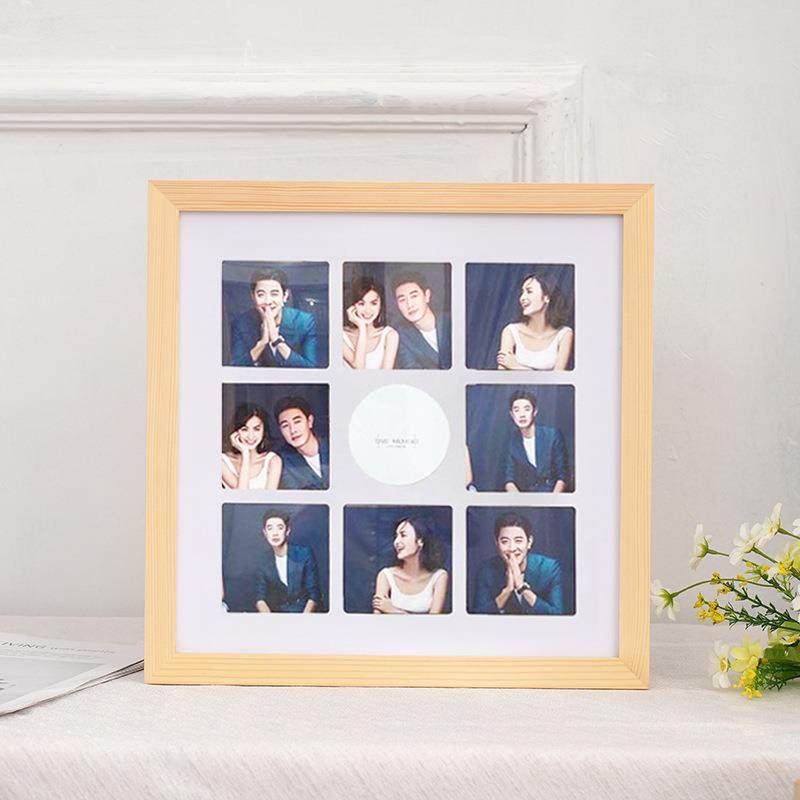 创意四九宫格相框实木摆台油画棒手绘画装裱框耳钉首饰收纳展示架,淘宝优惠券,粉丝福利购,淘宝优惠卷