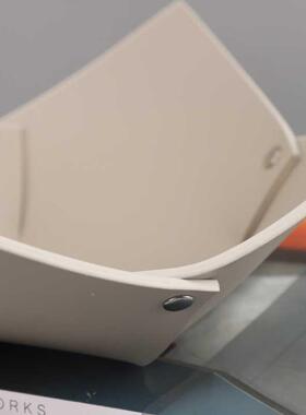 北欧创意皮革首室饰钥匙纳托盘摆件客厅卧玄店关酒软收装1104家居