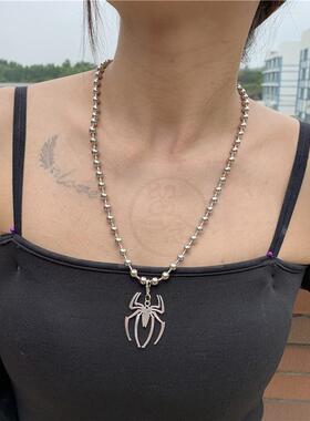 。Ins pendant steel ball detachable clavicle chain spider st