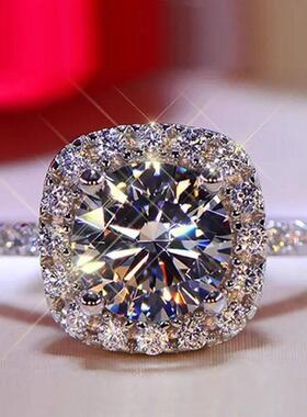 Classic Silver Color Engagement Wedding Rings for Women Fash