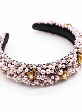 Granular Crystal Sponge Hairband fashion net red hair access