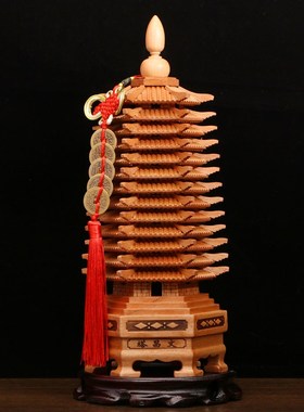 十三层学生用办公室书房书桌摆放层实木文昌塔