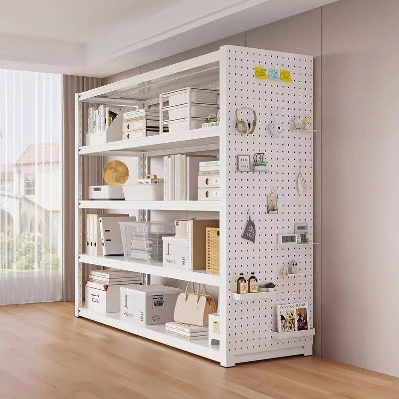 Household shelf storage rack floor-standing multi-layer bookshelves hole board storage debris express storage rack supermarket display rack