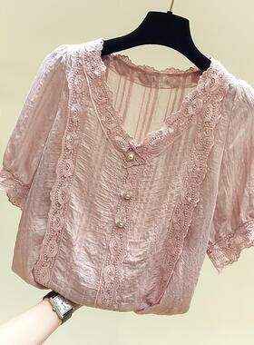 Plus Size Chiffon Blusas Mujer De Moda 2021 Summer Ropa Muje