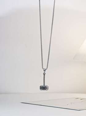 Hip-hop punk hammer accessories pendant titanium steel neckl