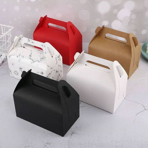 5/10/20pcs Kraft Paper Gift Box For Wedding Birthday Baptism - 图0