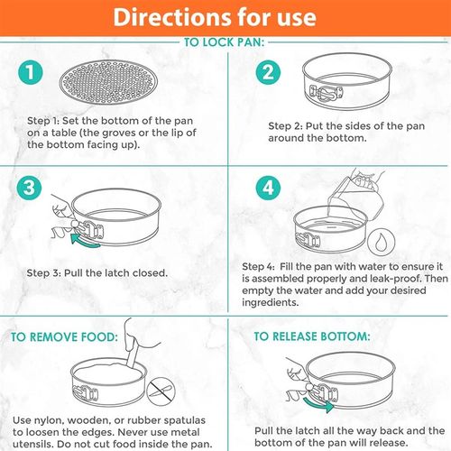 1PC, 3PCS Cake Pan Set, Round Nonstick Baking Pans Spring Fo - 图3