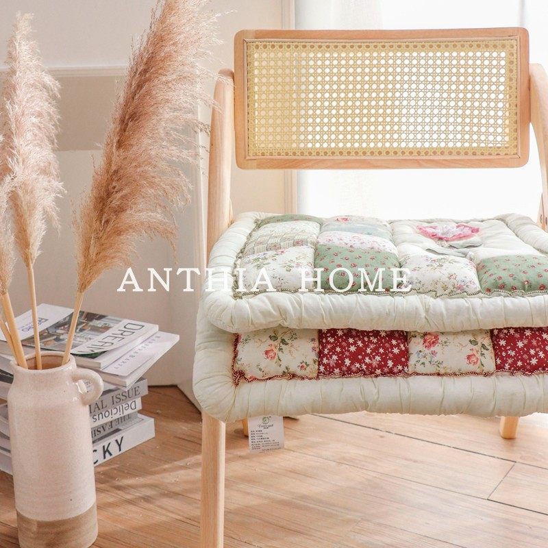 韩式立体贴布绣花朵椅子垫厚全棉小清新坐垫餐椅垫学生实木馒头垫,淘宝优惠券,粉丝福利购,淘宝优惠卷