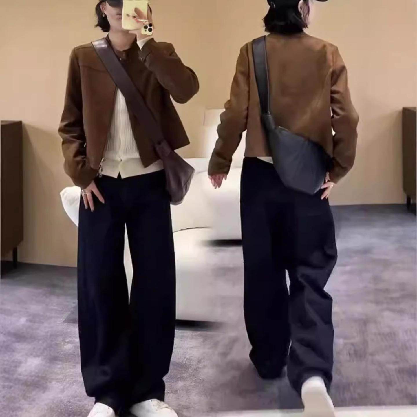 2025春秋款短款立领麓皮绒外套女新款韩系小个子高级感休闲夹克上,淘宝优惠券,粉丝福利购,淘宝优惠卷