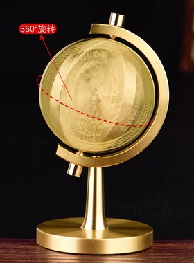 一亿小目标黄铜摆件时来运转办公室酒柜乔迁装饰玄关门店摆设礼品