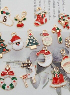 Julie Wang Enamel Christmas Charms Alloy Mixed Santa Claus r