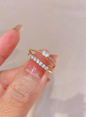 LATS New Fashion Weave Crystal Heart Shaped Cute Wedding Ban