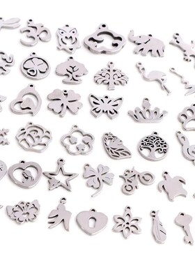 30pcs/lot No Fade Charms 316 Stainless Steel Butterfly ree h
