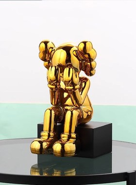 KWS暴力熊雕塑摆件酒店玄关柜客厅电视柜旁落地卡通公仔软装饰品