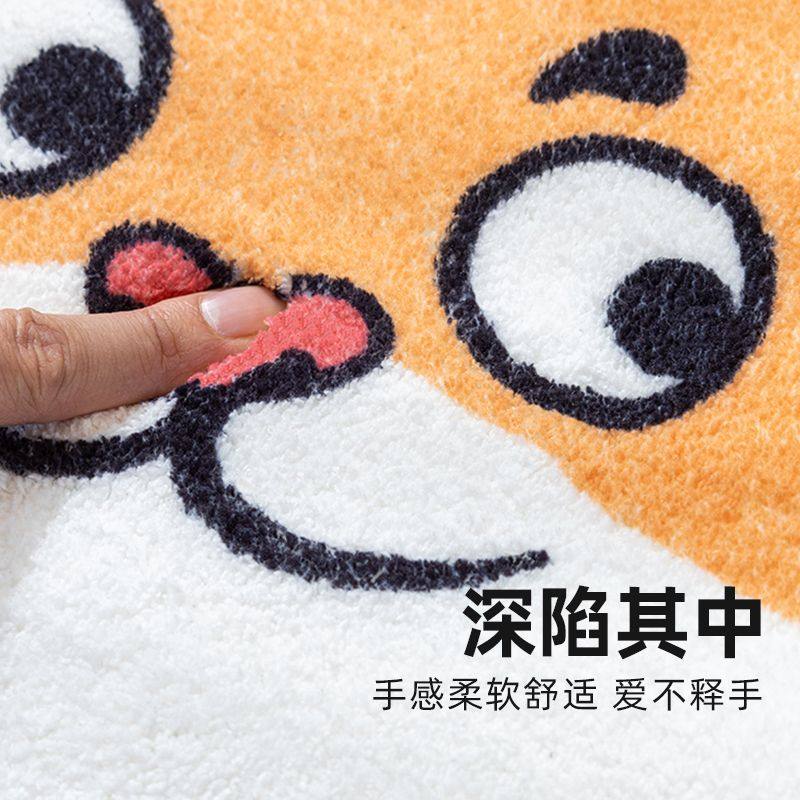 卡通萌虎床边地毯国潮毛绒加厚飘窗垫四季异形卧室地垫萌宠沙发垫,淘宝优惠券,粉丝福利购,淘宝优惠卷