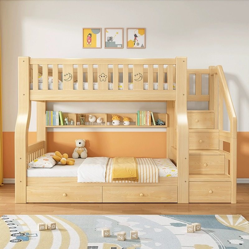 全实木上下床大人双层床子母床两层高低床小户型上下铺木床儿童床,淘宝优惠券,粉丝福利购,淘宝优惠卷