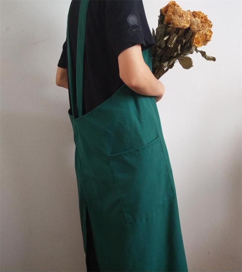 文艺宽松随性长款棉麻围裙防油污罩衣家居烘焙花艺绘画服多色,淘宝优惠券,粉丝福利购,淘宝优惠卷