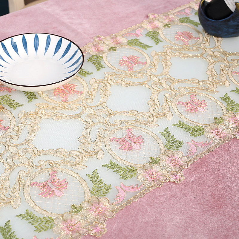 高档长方形家用餐桌布布艺高级感茶几椭圆形奢华防尘台布蕾丝欧式,淘宝优惠券,粉丝福利购,淘宝优惠卷