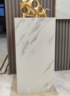 大理石摆台客厅玄关地台电视柜旁落地柱子石墩摆件底座基座雕塑台