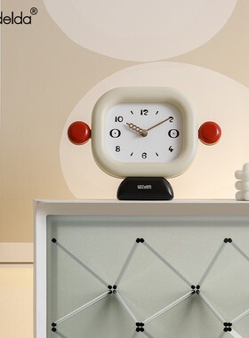 满得达客厅桌面奶油风时钟入户玄关装饰摆件电视柜酒柜家居饰品