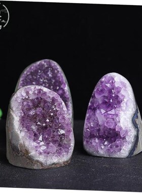 Amethyst Crystal Clusters Stone Uruguay Deep Purple Raw Geod
