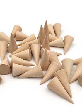 5Pcs/Set Ring Organizer Wooden Cone Creative Ring Holder Jew