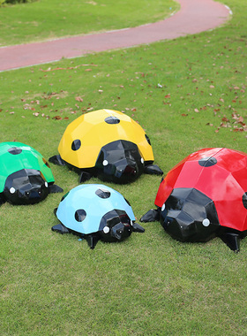 玻璃纤维几何七星瓢虫雕塑样品屋展示中心幼儿园大型甲壳虫卡通动