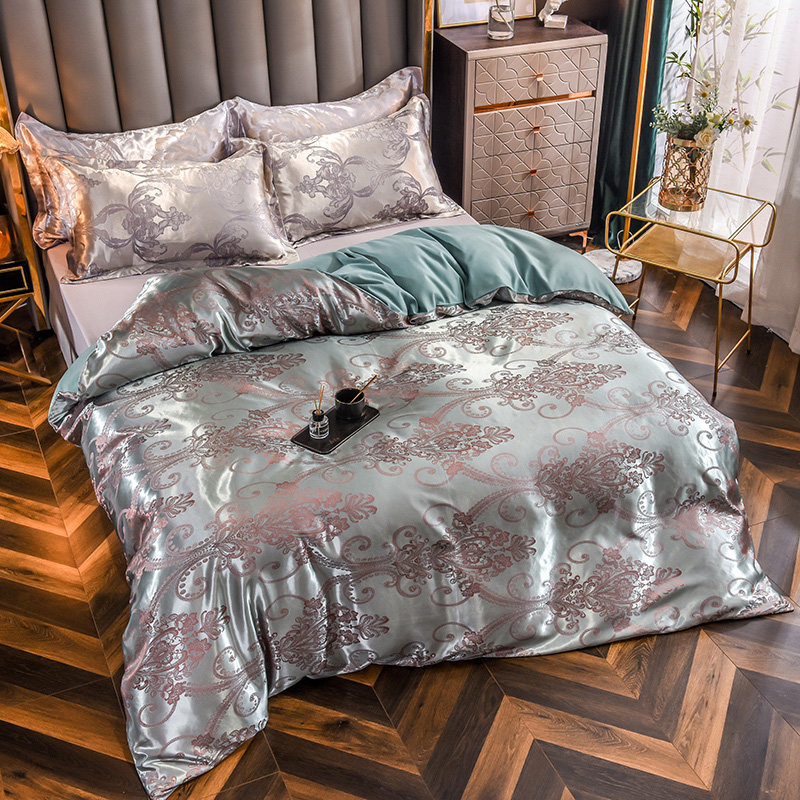 欧式全棉粉色被单件纯色贡缎提花单人纯罩1.5米1.8米2米,淘宝优惠券,粉丝福利购,淘宝优惠卷