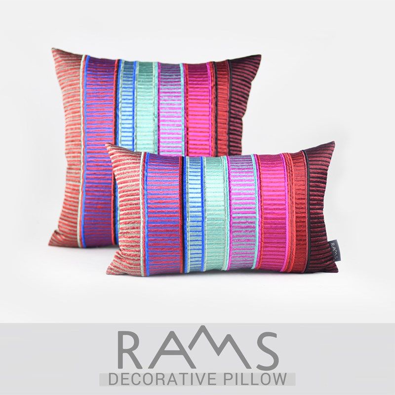 RMS抱枕几何靠垫刺绣靠枕样板房客厅沙发靠包长方形腰枕腰靠含芯,淘宝优惠券,粉丝福利购,淘宝优惠卷