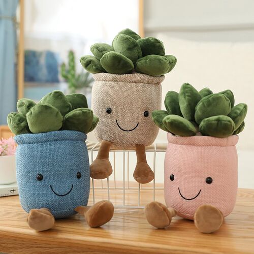 Lifelike Succulent Plants Plush Stuffed Toys Soft Bookshelf - 图2