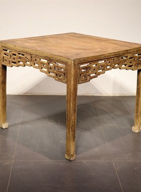 老旧家具八仙桌老方桌实木榆木农村老中堂旧桌子民俗怀旧老物件