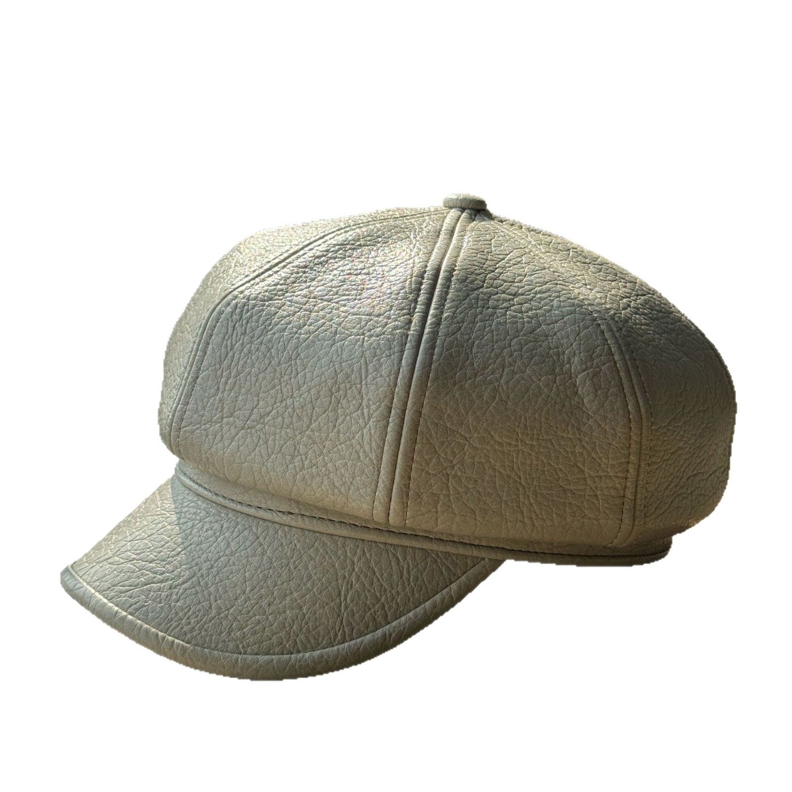 新款八角帽女秋冬季时尚保暖in风韩版百搭复古黑色皮质报童帽潮,淘宝优惠券,粉丝福利购,淘宝优惠卷